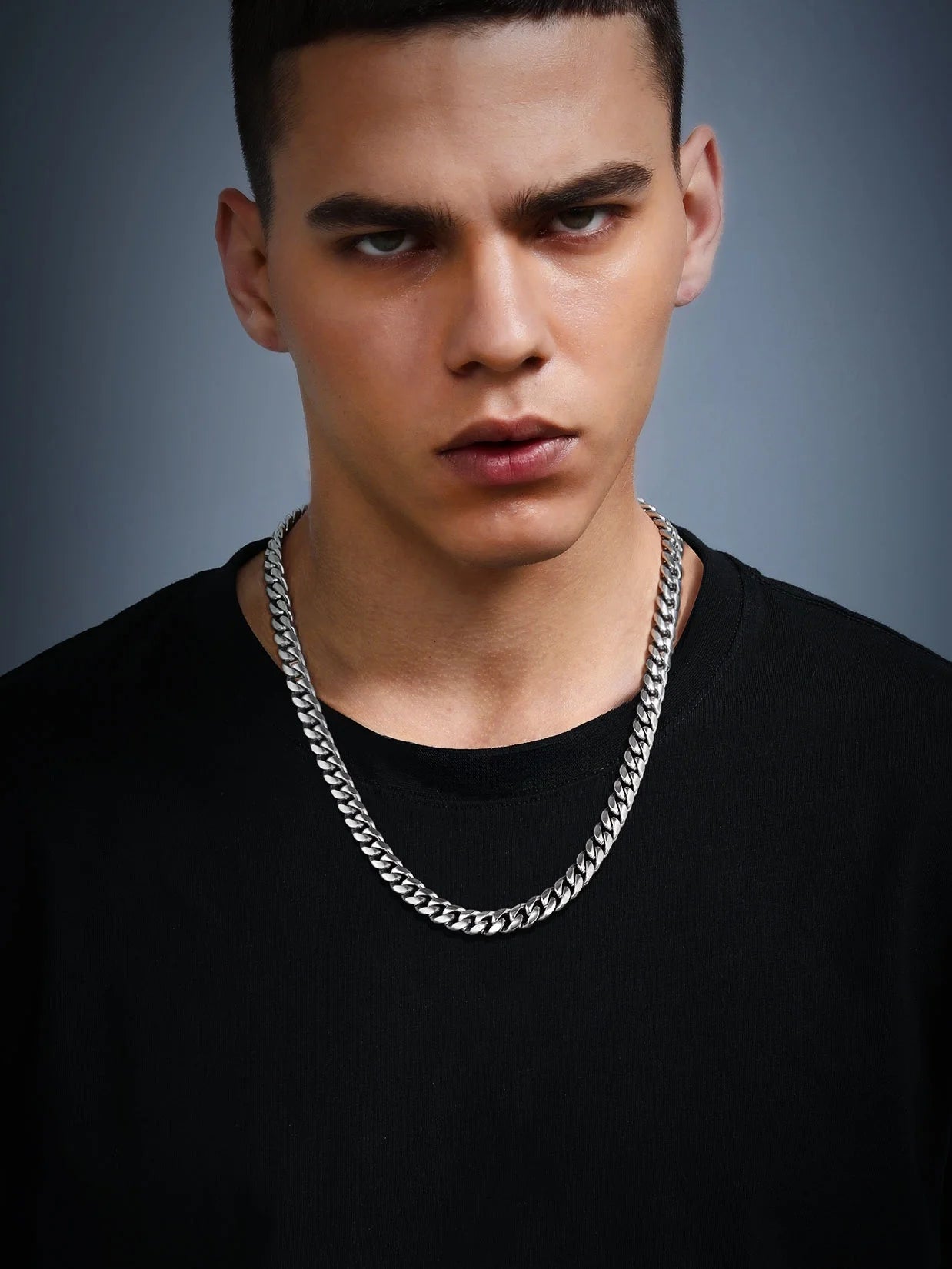 Men'S Stainless Steel Cuban Link Chain Necklace 10MM 18Inch Hip Hop Jewelry Gift for Dad Son
